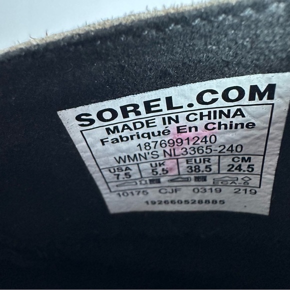 Sorel Joan Of Arctic Wedge II Booties Size 7.5 EU 38.5 Quarry Gray Leather Zip - Picture 9 of 10